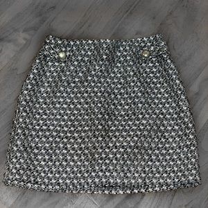 Top Shop mini tweed skirt with gold detailing